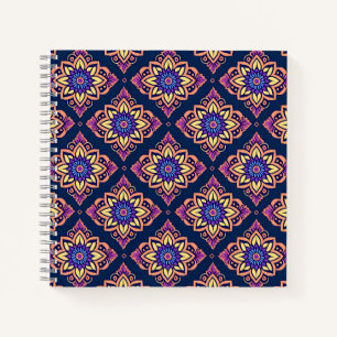 Elegant Boho Chic Floral Pattern Notebook