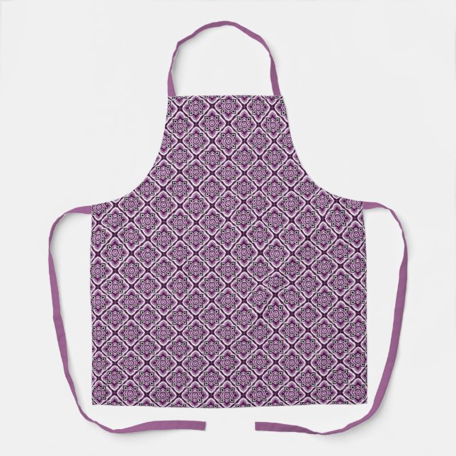 Elegant Boho Chic Mandala Floral Pattern Apron (Front)