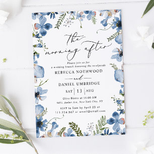 Elegant Boho Chic Morning After Wedding Brunch  Invitation