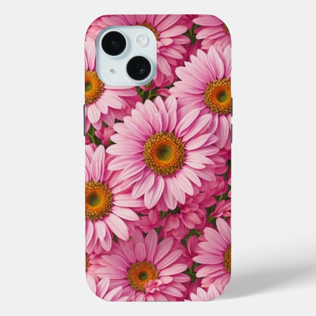 Elegant boho chic pink florals pink daisies  Case-Mate iPhone case (Back)