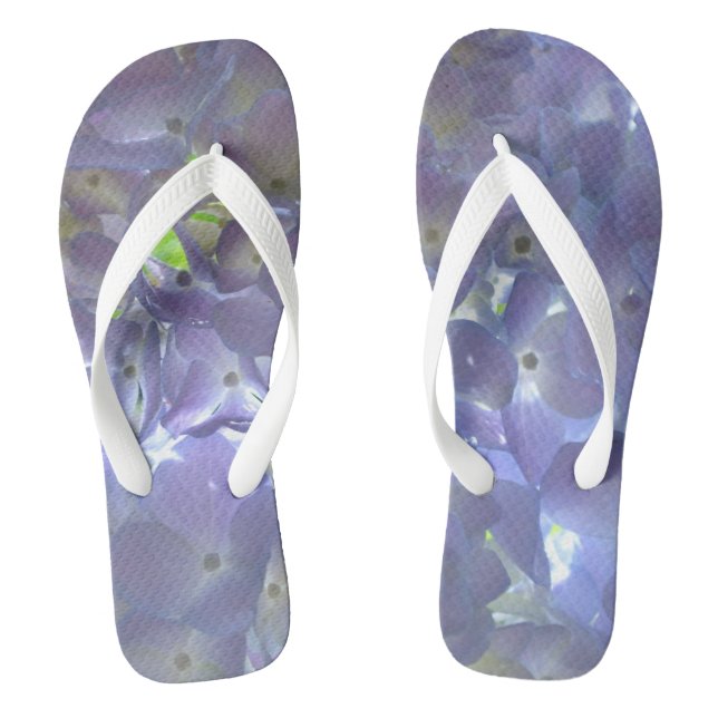 Elegant boho dusty light purple florals flowers  jandals (Footbed)