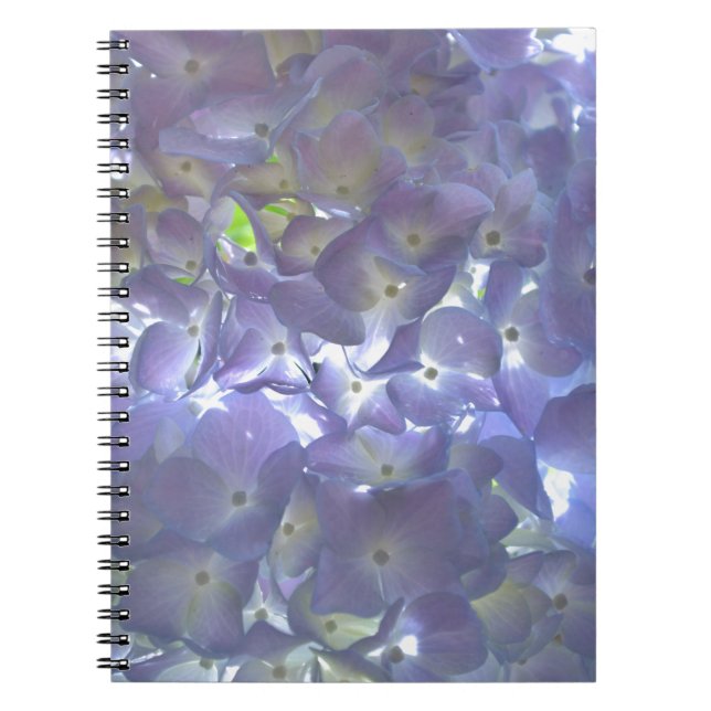 Elegant boho dusty light purple florals flowers  spiral notebook (Front)