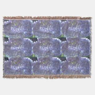 Elegant boho dusty light purple florals flowers throw blanket