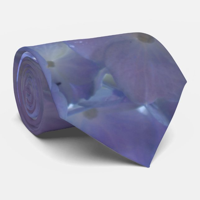 Elegant boho dusty light purple florals flowers  tie (Rolled)