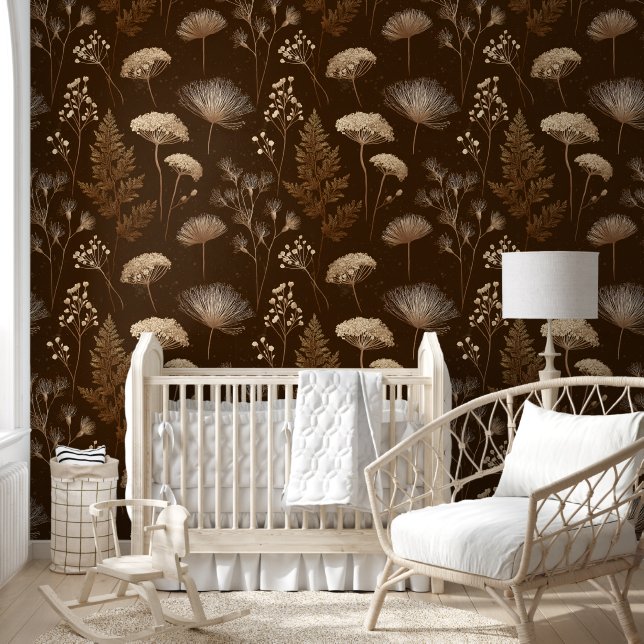 Elegant Boho Floral Botanical Wallpaper (Kids)