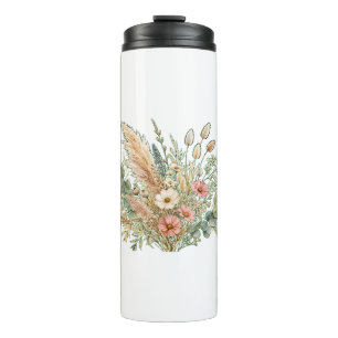 Elegant Boho Floral Bouquet – Botanical Nature Des Thermal Tumbler