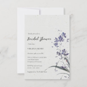 Elegant Boho Floral Bridal Shower Invitation