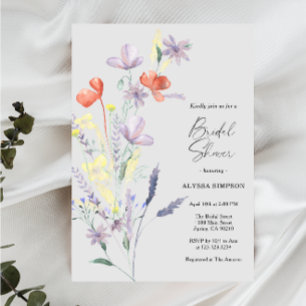 Elegant Boho Floral Bridal Shower Invitation
