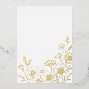 Elegant Boho Floral Line Art Frame Background