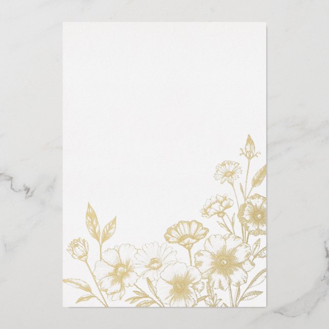 Elegant Boho Floral Line Art Frame Background (Front)