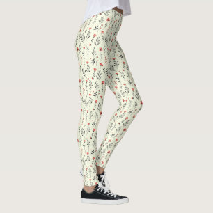 Elegant Boho Floral – Simple Wildflower Pattern Leggings