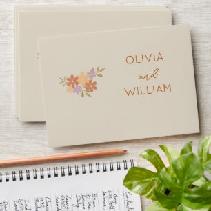 Elegant Boho Floral Wedding envelopes