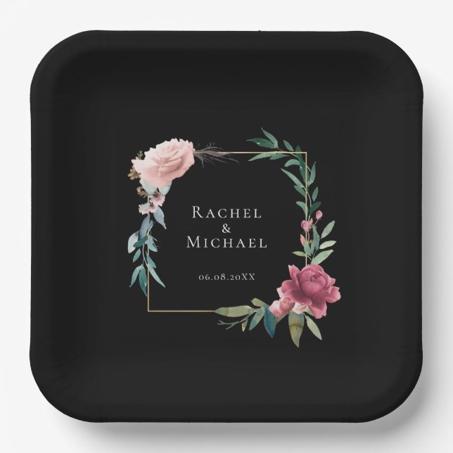 Elegant Boho gift box Paper Plate (Front)