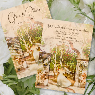 Elegant Boho Hacienda Garden Mexican Wedding  Invitation