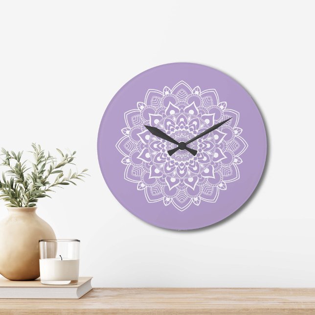 Elegant Boho Mandala  Large Clock (Creator Uploaded)