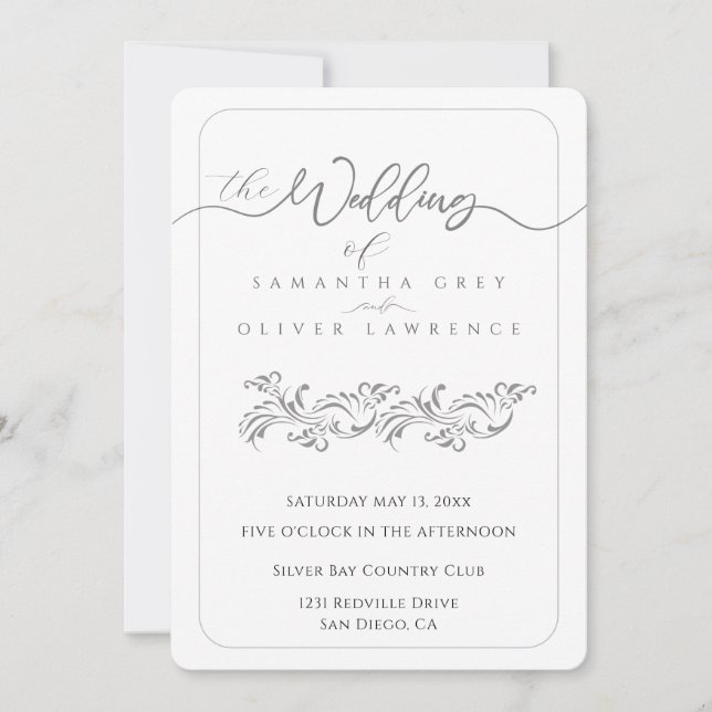Elegant Boho Minimalist Wedding Invitation (Front)