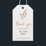 Elegant Boho Orange Flowers Wedding Favours Tags<br><div class="desc">Elegant and minimalist boho wedding favours tags with orange flowers and earthy tones. Easy Customisable.</div>