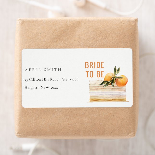 Elegant Boho Orange Green Fruit Cake Bridal Shower (Insitu)