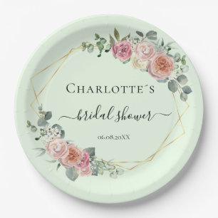 Elegant Boho Pastel Paper Plate