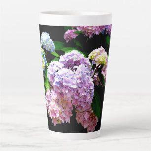 Elegant boho pink purple blue floral Best Mum Ever Latte Mug