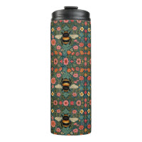 Elegant boho retro bumblebee spring florals