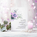 Elegant Boho Succulents Silver Greenery Wedding<br><div class="desc">Beautiful and unique purple succulents silver greenery wedding invitations</div>
