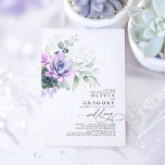 Elegant Boho Succulents Silver Greenery Wedding<br><div class="desc">Beautiful and unique purple succulents silver greenery wedding invitations</div>