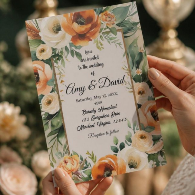 Elegant Boho wedding Invitation (Creator Uploaded)