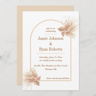 Elegant Boho Wedding Invitation