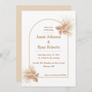 Elegant Boho Wedding Invitation