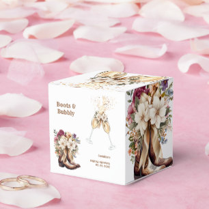 Elegant Boho Western Cowboy Bridal Shower Favour Box