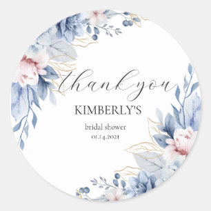 Elegant Boho Wildflower Classic Round Sticker