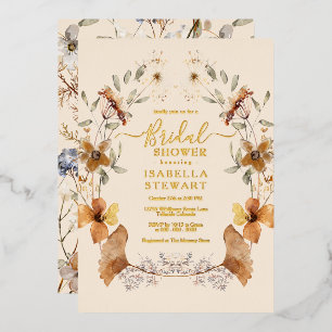 Elegant Boho Wildflower Elegant Bridal Shower