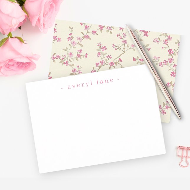 Elegant Boho Wildflower Personalised Stationery Card (Creator Uploaded)