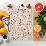 Elegant Boho Wildflower Summer Garden Blush  Tea Towel<br><div class="desc">Elevate your new home with our elegant boho kitchen towel, featuring beautiful daisy wildflower illustrations in relaxing blush tone. With its floral accents and natural bohemian touches, this stylish and practical decor accent serves as both a daily essential and the perfect way to set the tone for a blooming garden...</div>