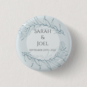 Elegant Boho Wildflower Wedding 3 Cm Round Badge