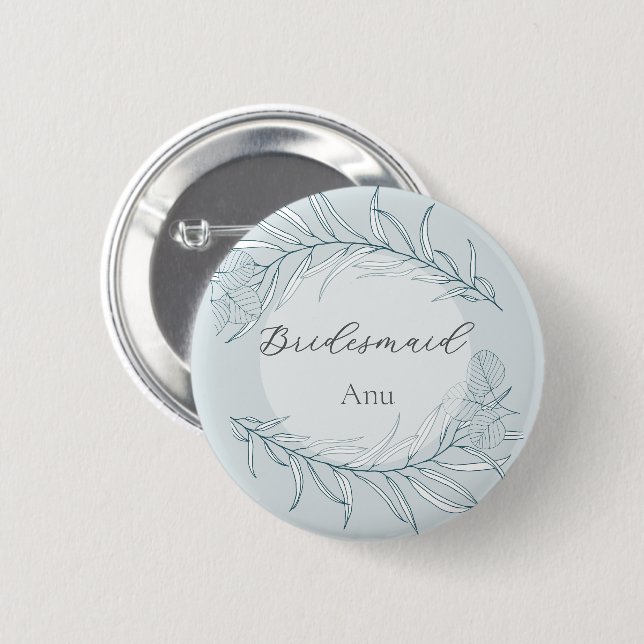 Elegant Boho Wildflower Wedding  6 Cm Round Badge (Front & Back)