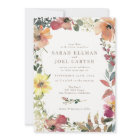 Elegant Boho Wildflower Wedding Invitation