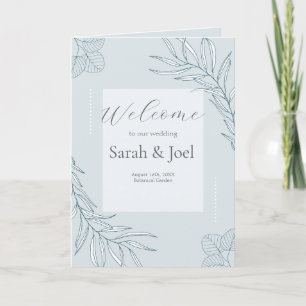 Elegant Boho Wildflower wedding program Programme