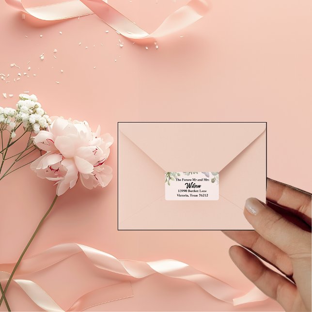 Elegant BOHO Wildflower Wedding Return Address Label (Creator Uploaded)