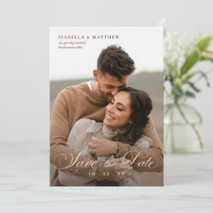 Elegant Boho Wildflower Wedding Save The Date