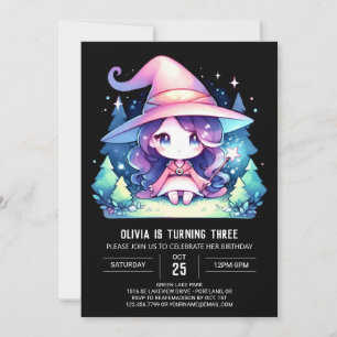 Elegant Boho Wizard Birthday Invitation