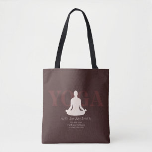 Elegant Boho Yoga Instructor Promotional Tote Bag
