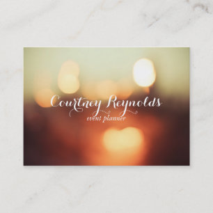 Elegant Bokeh Lights Chubby Business Cards