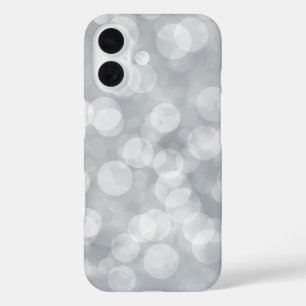 Elegant Bokeh Lights Grey Design iPhone/iPad Case