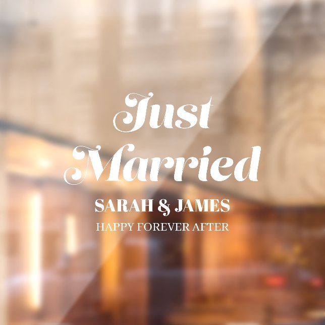 Elegant Bold Calligraphy Just Married Wedding (Sheet 2)