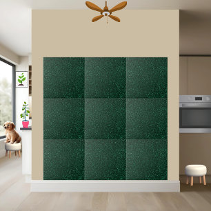 Elegant Bold Green Glitter Sprinkle Radiant Tile