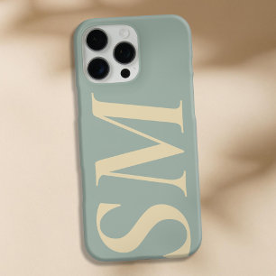Elegant Bold Initial Monogram iPhone 16 Pro Max Case