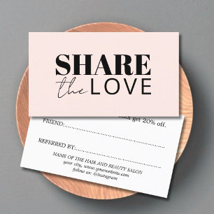 Elegant Bold Pastel Black Salon Referral Card