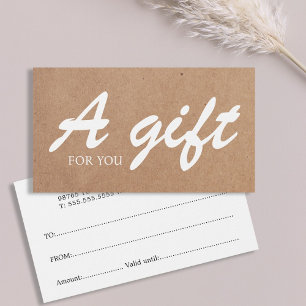 Elegant Bold Printed Kraft White Beauty
